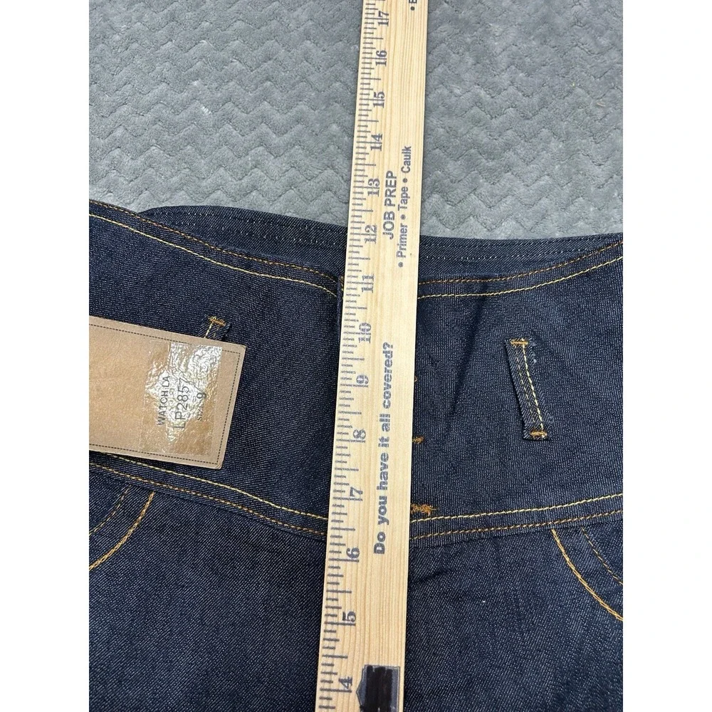Watch LA High Waisted Skinny Jeans Dark Indigo Wash Button Fly Flattering Size 9